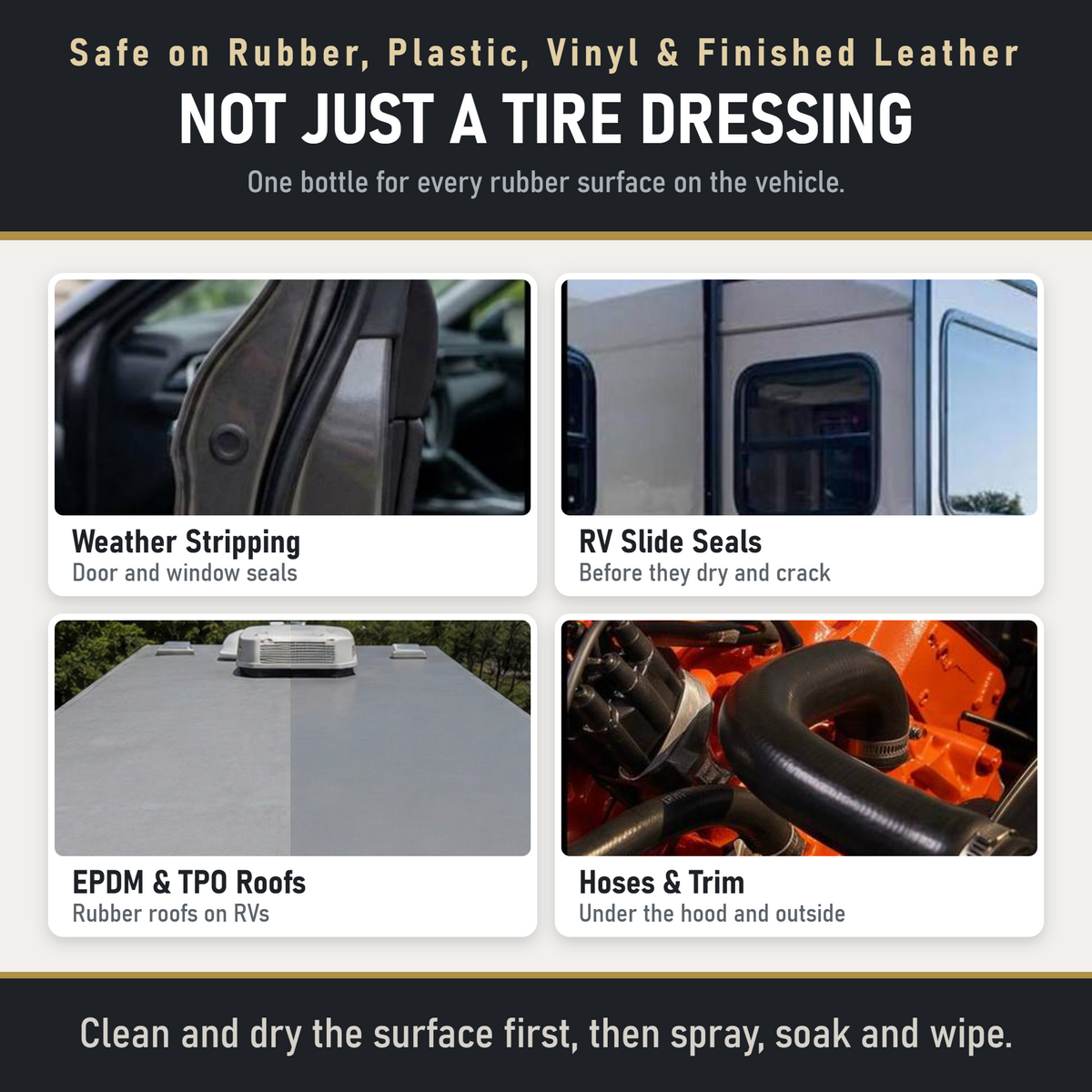 Rubber Care 1 Gallon - Rubber & Plastics Conditioner and Protectant
